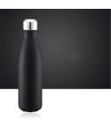 Thermal Cup Vacuum Flask Heat Water Bottle Portable Stainless Steel Sports Kettle, Capacity:500ml(Black)