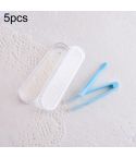 5pcs Portable Contact Lens Special Tweezer and Stick Set Travel Kit(Blue)