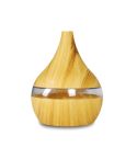 300ml USB Electric Aroma Air Diffuser Wood Ultrasonic Air Humidifier Essential Oil Aromatherapy Cool Mist Maker(Flat Mouth Light Wood Grain)