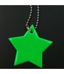 2 PCS Little Star Soft PVC Reflector Reflective Keychain Bag Pendant Accessories High Visibility Keyrings(green)
