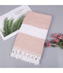 Striped Cotton Bath Towel With Tassels Thin Travel Camping Bath Sauna Beach Gym Pool Blanket Absorbent Easy Care(Peruvian Color)