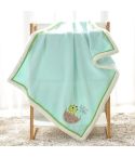 Newborn Cartoon Soild  Thicken Double Layer Coral Fleece Soft  Infant Blanket Bedding, Size:75x100cm(Green Dragon)