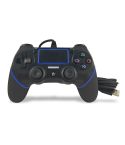 For PS4 Handle Wired Handle Cable Game Controller(Black Blue)