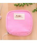 AIQI Multi-functional Wet Reusable Bag Menstrual Pad Sanitary Pads Makeup Bags Makeup Tool Organizer Bag(Rose Red)