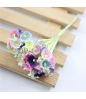 5 Branches DIY Hand-simulated Plum Mini Flocking Cloth Lucky Flower(Multiple Colour)