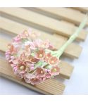 5 Branches DIY Hand-simulated Plum Mini Flocking Cloth Lucky Flower(Light Orange)