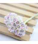 5 Branches DIY Hand-simulated Plum Mini Flocking Cloth Lucky Flower(Light Purple)