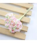 5 Branches DIY Hand-simulated Plum Mini Flocking Cloth Lucky Flower(Light Pink)