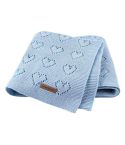 Multifunctional Baby Knit Love Hollow Windproof Air Conditioner Blanket Cover, Size:100x80cm(Light Blue)