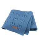 Multifunctional Baby Knit Love Hollow Windproof Air Conditioner Blanket Cover, Size:100x80cm(Denim Blue)