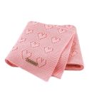 Multifunctional Baby Knit Love Hollow Windproof Air Conditioner Blanket Cover, Size:100x80cm(Pink)