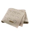 Multifunctional Baby Knit Love Hollow Windproof Air Conditioner Blanket Cover, Size:100x80cm(Camel)