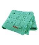 Multifunctional Baby Knit Love Hollow Windproof Air Conditioner Blanket Cover, Size:100x80cm(Grape Green)