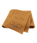 Multifunctional Baby Knit Love Hollow Windproof Air Conditioner Blanket Cover, Size:100x80cm(Khaki)