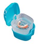 Cleaning Teeth Case Dental False Teeth Storage Box(Light Blue)