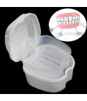 Cleaning Teeth Case Dental False Teeth Storage Box(White)