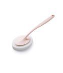 Bathroom Long Handle Cleaning Sponge Brush Floor Tile Decontamination Scouring Pad(Pink)
