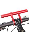Cycling Handlebar Bike Flashlight Holder Handle Bar Bicycle Accessories Extender Mount Bracket(Red)
