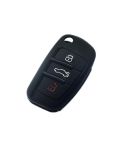 2 PCS Car Key Cover Silicone Flip Key Remote Holder Case Cover for Audi Q3 A3 A1(Black)