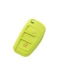 2 PCS Car Key Cover Silicone Flip Key Remote Holder Case Cover for Audi Q3 A3 A1(Green)