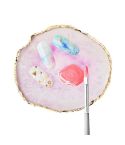 Nail Palettes Resin Agate Pieces Nail Painting Palette Decoration Storage Tray(Purple)