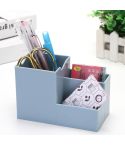 Creative Multifunctional Desktop Plastic Storage Phone Holder Pen Holder(Blue)