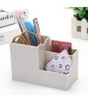 Creative Multifunctional Desktop Plastic Storage Phone Holder Pen Holder(Grey)