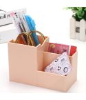 Creative Multifunctional Desktop Plastic Storage Phone Holder Pen Holder(Pink)