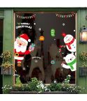 Christmas Wall Stickers Window Glass Festival Wall Stickers Santa Mural New Year Home Decoration(Santa Claus)