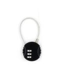 Steel Rope Spherical Combination Lock Gym Luggage Bicycle Round Padlock(Black)