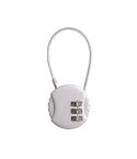 Steel Rope Spherical Combination Lock Gym Luggage Bicycle Round Padlock(Silver)