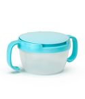 Baby Products Anti-sprinkling Design Baby Double Handle Biscuit Small Bowl Snack Cup(Lake Orchid)