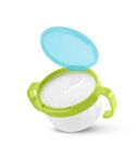 Baby Products Anti-sprinkling Design Baby Double Handle Biscuit Small Bowl Snack Cup(Green)