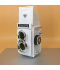 Double Reflex Camera Model Retro Camera Props Decorations Handheld Camera Model(White (Original))