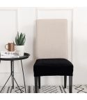 Knitted Padded Chair Cushion Cover(Black)