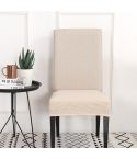 Knitted Padded Chair Cushion Cover(White)