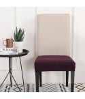 Knitted Padded Chair Cushion Cover(Purple)