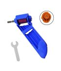 Portable Iron Straight Shank Twist Drill Bit Grinder(No Buckle  Blue)