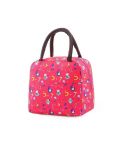 Portable Waterproof Padded Cold Insulation Lunch Box Bag(Number Rose Red)