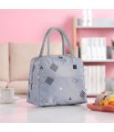 Portable Waterproof Padded Cold Insulation Lunch Box Bag(Geometry Grey)