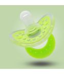 Baby Child Silicone Soft Round Head  Resistant to Tearing  Sleepy Pacifier(Fresh Green)