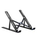 Aluminum Alloy Couch Notebook Mount Sofa Foldable Laptop Stand(Black)