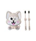 Cartoon Dog Suction Wall Toothbrush Toothpaste Shelf, Size:16x14x5cm(Beige)