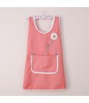 Lovely Princess Nail Beauty Apron Coffee Restaurant Work Clothes(Sunflower Pink)