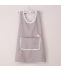 Lovely Princess Nail Beauty Apron Coffee Restaurant Work Clothes(Rabbit Grey)