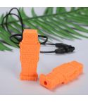 Silicone Robot Teether Baby Chewing Sensory Pendant Necklace(Orange)