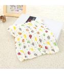2 PCS Cotton 6-layer Gauze Saliva Towel Seersucker Small Square Scarf(Mushroom)