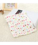 2 PCS Cotton 6-layer Gauze Saliva Towel Seersucker Small Square Scarf(Five-colored Bear Head)