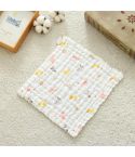2 PCS Cotton 6-layer Gauze Saliva Towel Seersucker Small Square Scarf(Giraffe)