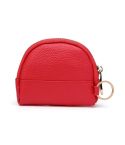 Leather Multifunctional Coin Purse Household Large-Capacity Key Card Case(5A Watermelon Red)
